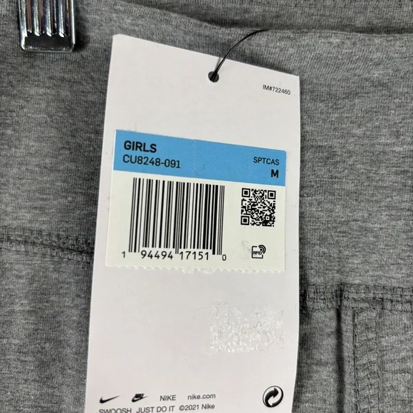 Nike, Leggings, Gray, Size M Girl's Tight Fit, High Rise, Full Length, NWT New - Picture 5 of 12